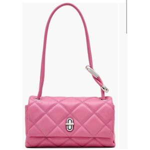 Marc Jacobs Pink Quilted Shoulder Bag with Silver Hardware